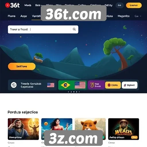 Navegação intuitiva no site 36t.com para jogadores